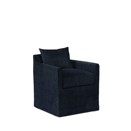 ALBA Dining Chair with dark blue textile  