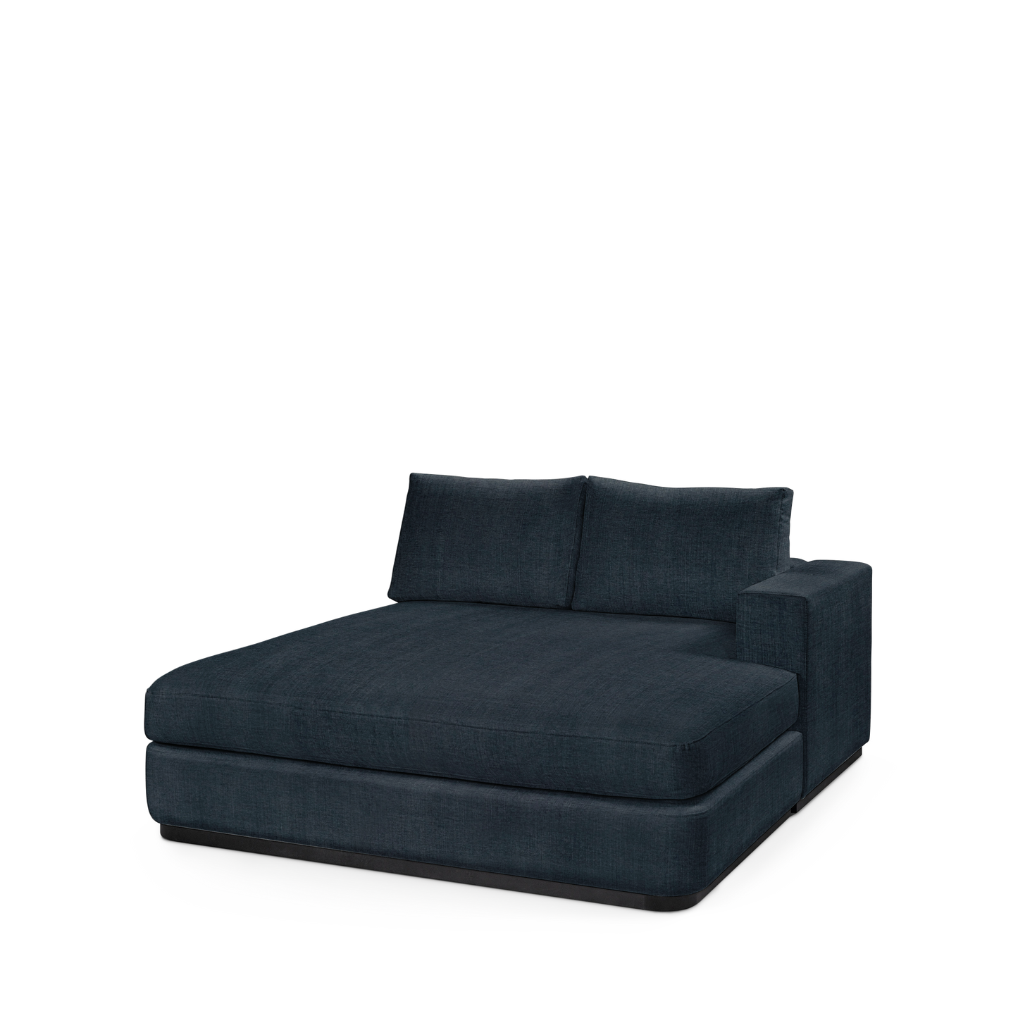 ATLAS 160 Lounge Bed arm rest right with linco dark blue textile 