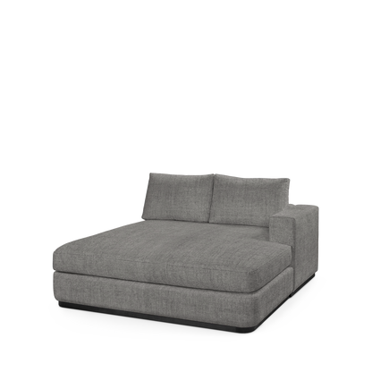 ATLAS 160 Lounge Bed arm rest right with dark grey textile