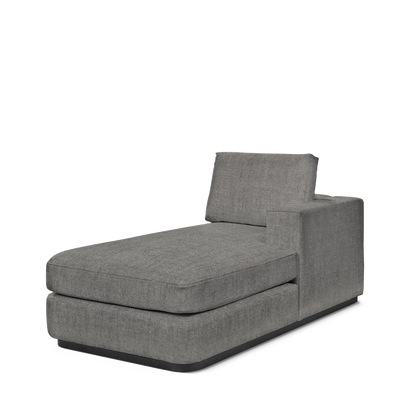 ATLAS 90 Lounge Bed arm rest right with dark grey textile 