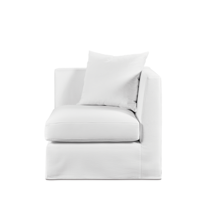 Front page Breathe armchair with white textile 