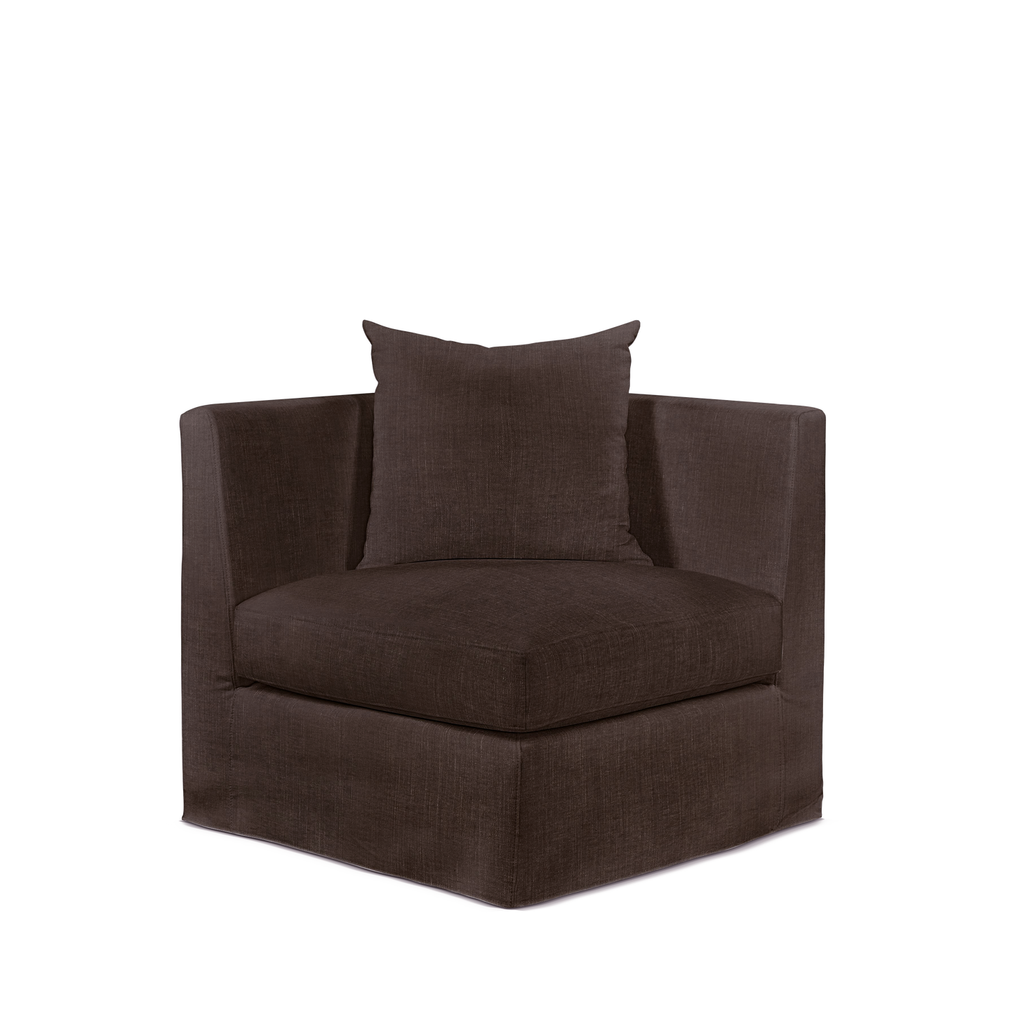 Breathe armchair with linara brown textile