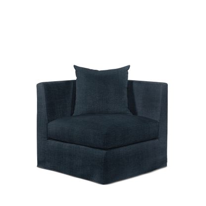 Breathe armchair with linco dark blue textile