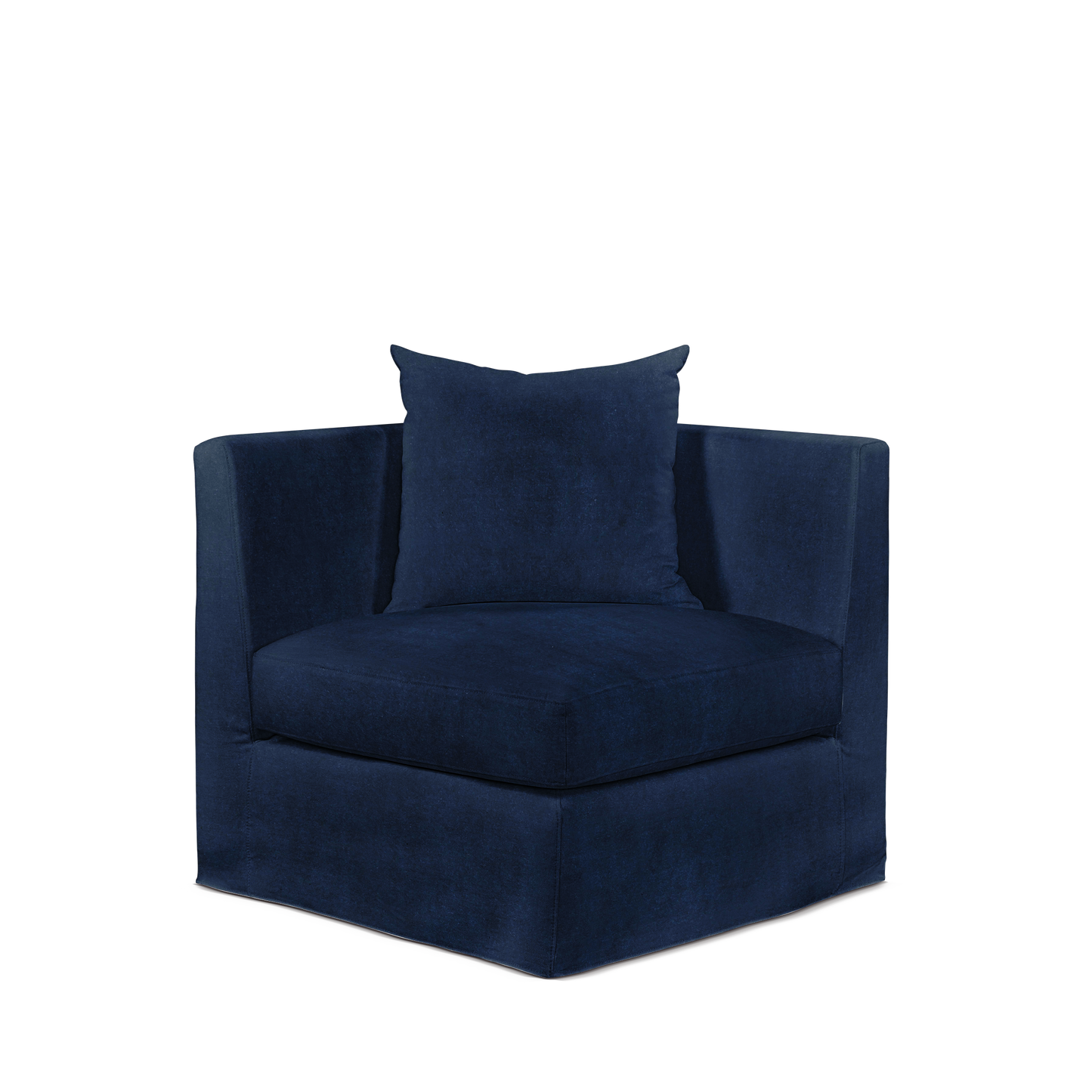 Breathe armchair with London dark blue textile 