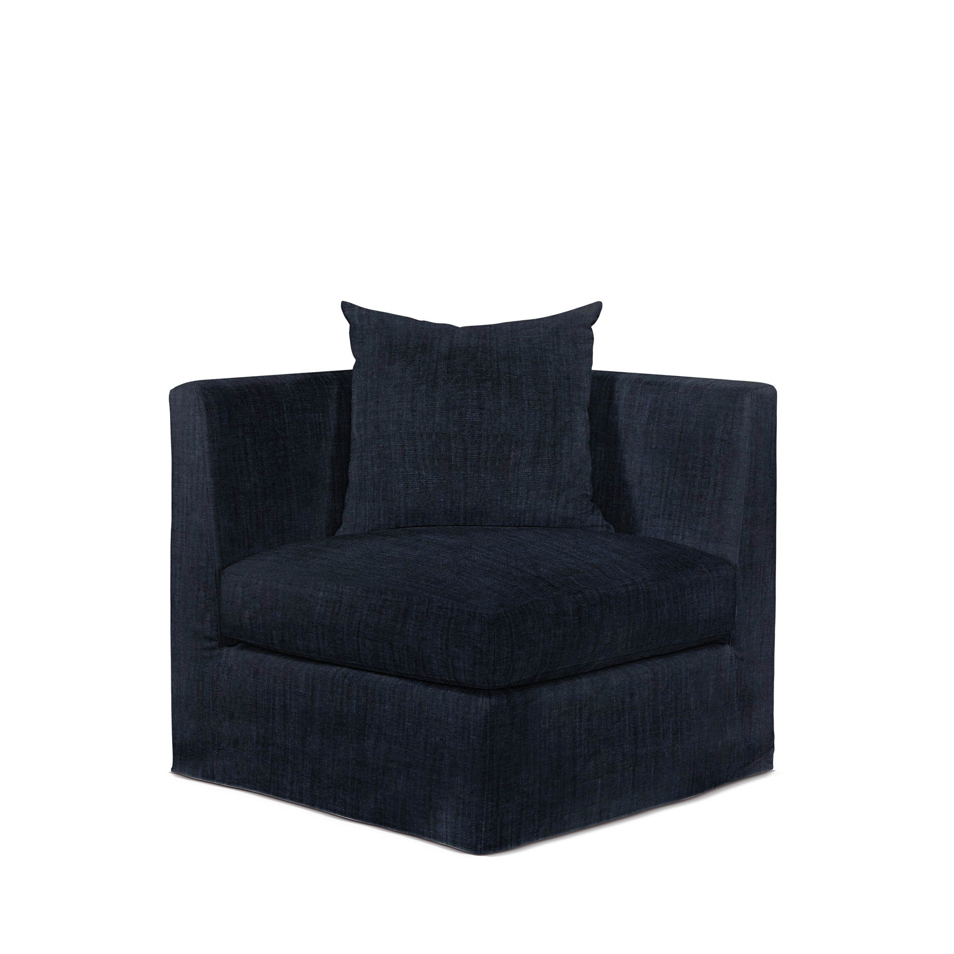 Breathe armchair with dark blue textile