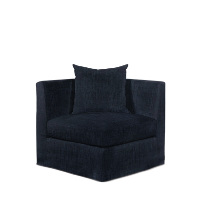Breathe armchair with dark blue textile