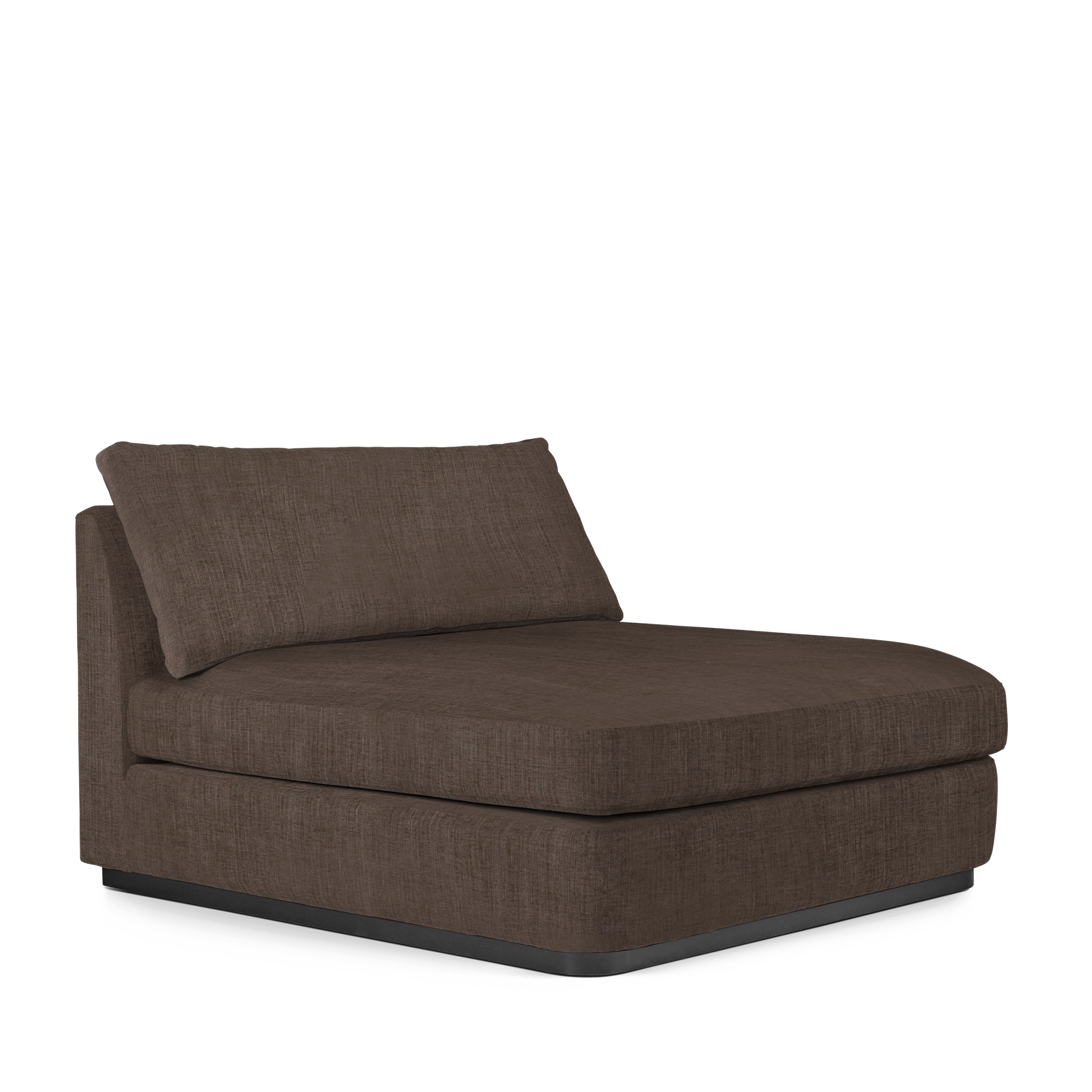 CALMA Lounge Bed with warm grey textile 