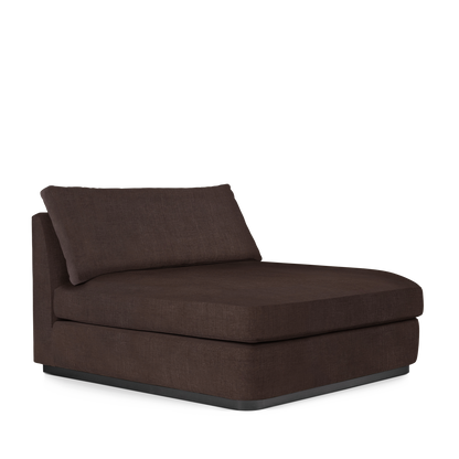 CALMA Lounge Bed with linara brown textile 
