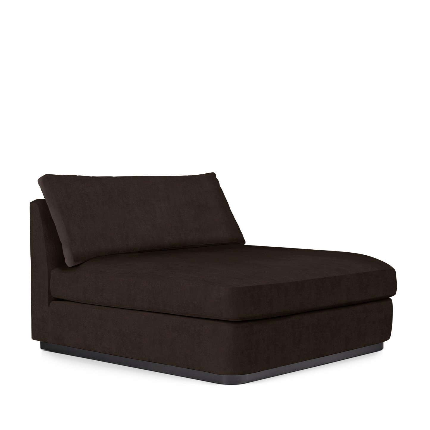 CALMA Lounge Bed with London dark brown textile 