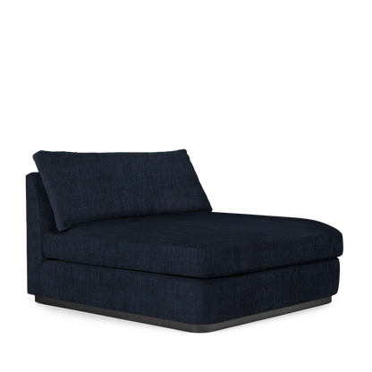 CALMA Lounge Bed with merlin dark blue textile 