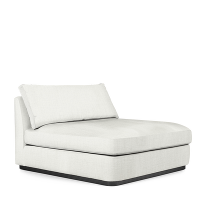 CALMA Lounge Bed with Rocco white textile 
