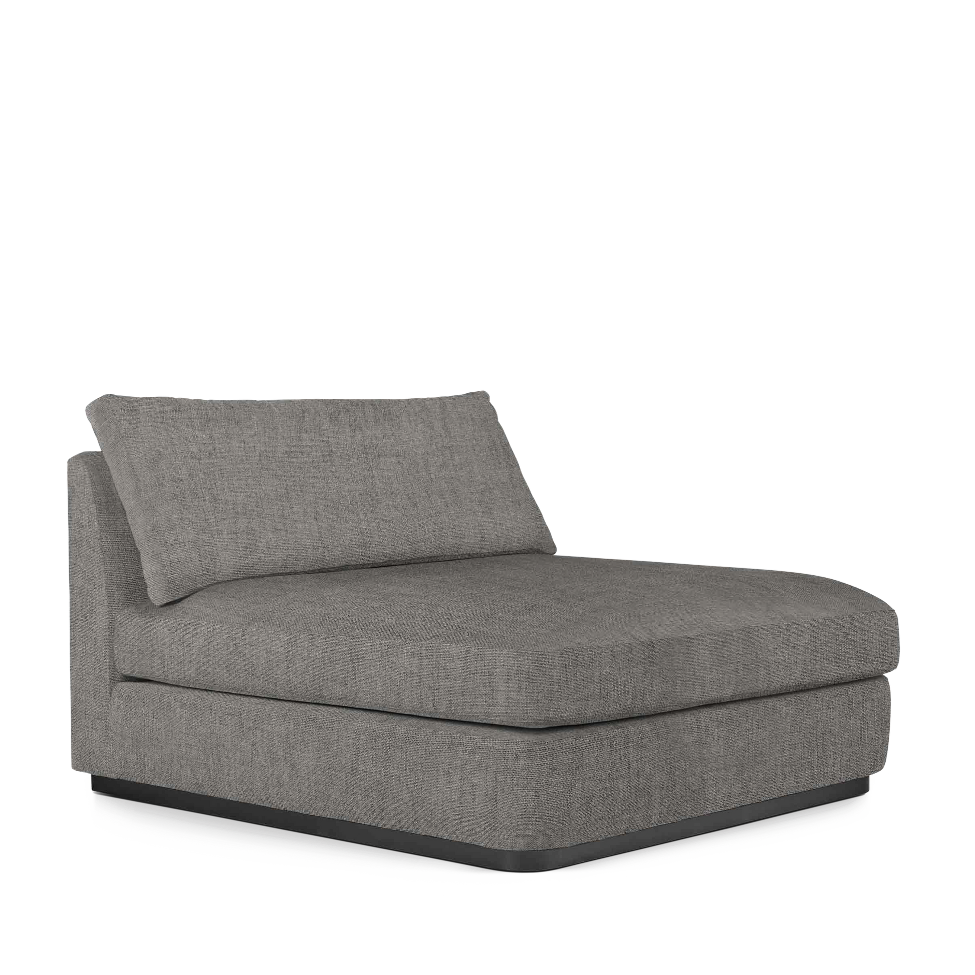CALMA Lounge Bed with Rocco dark grey textile 