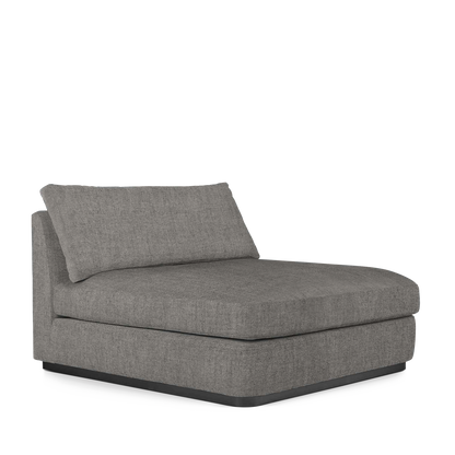 CALMA Lounge Bed with Rocco dark grey textile 