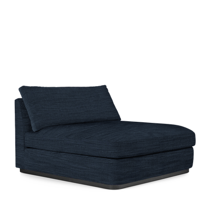 CALMA Lounge Bed with Rocco dark blue textile 