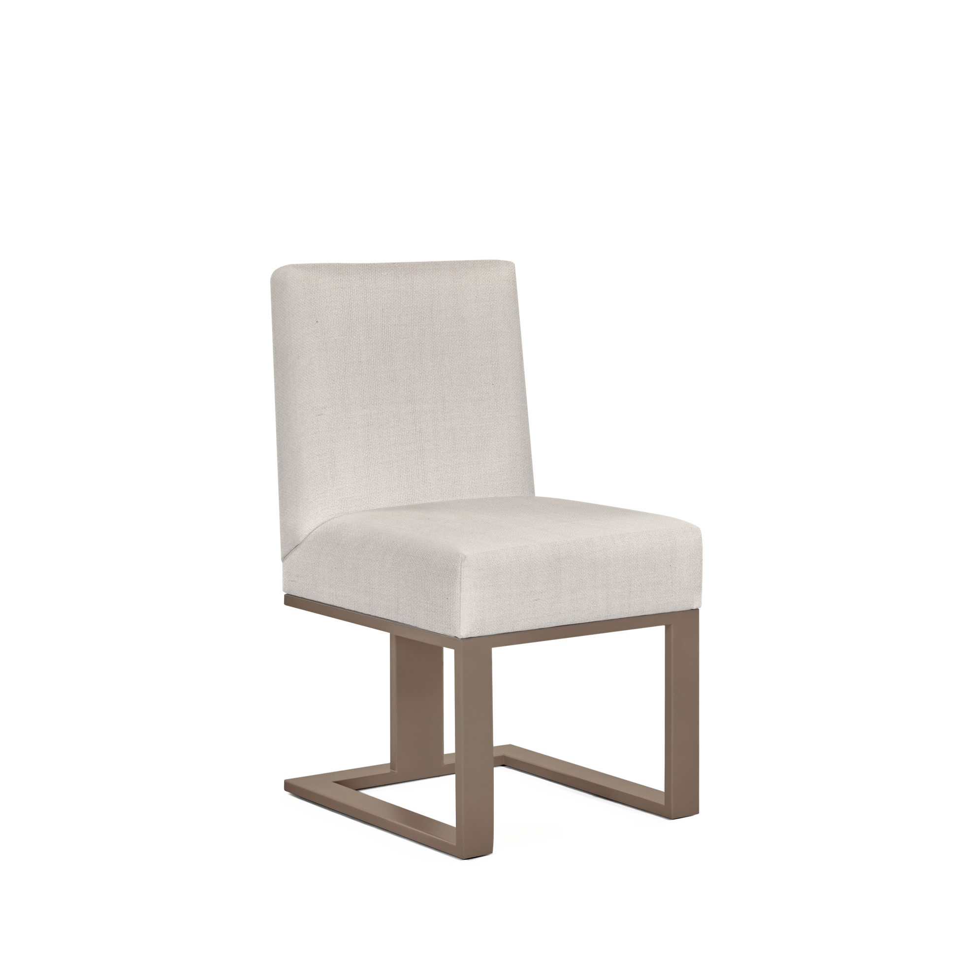 Len chair with light grey textile and champagne wood legs 