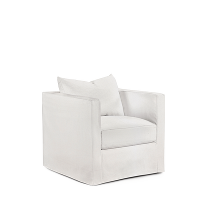 MARTIN ARMCHAIR with bolt white textile 