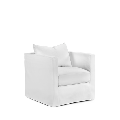 MARTIN ARMCHAIR with linara white textile 