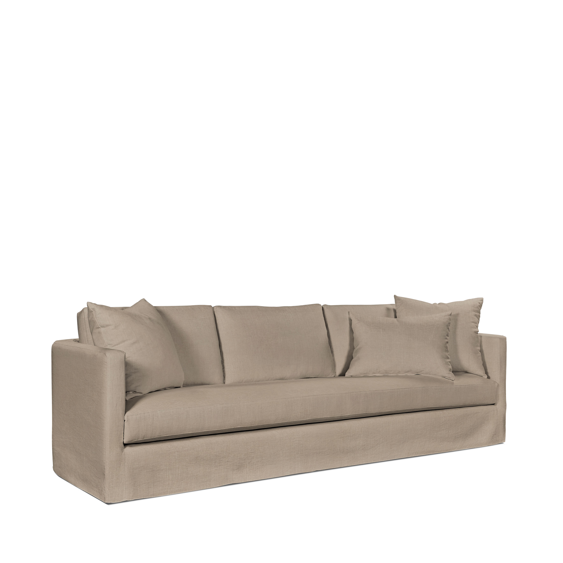 NIDO 4-seater sofa with light brown textile 