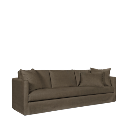NIDO 4-seater sofa with linara brown textile 
