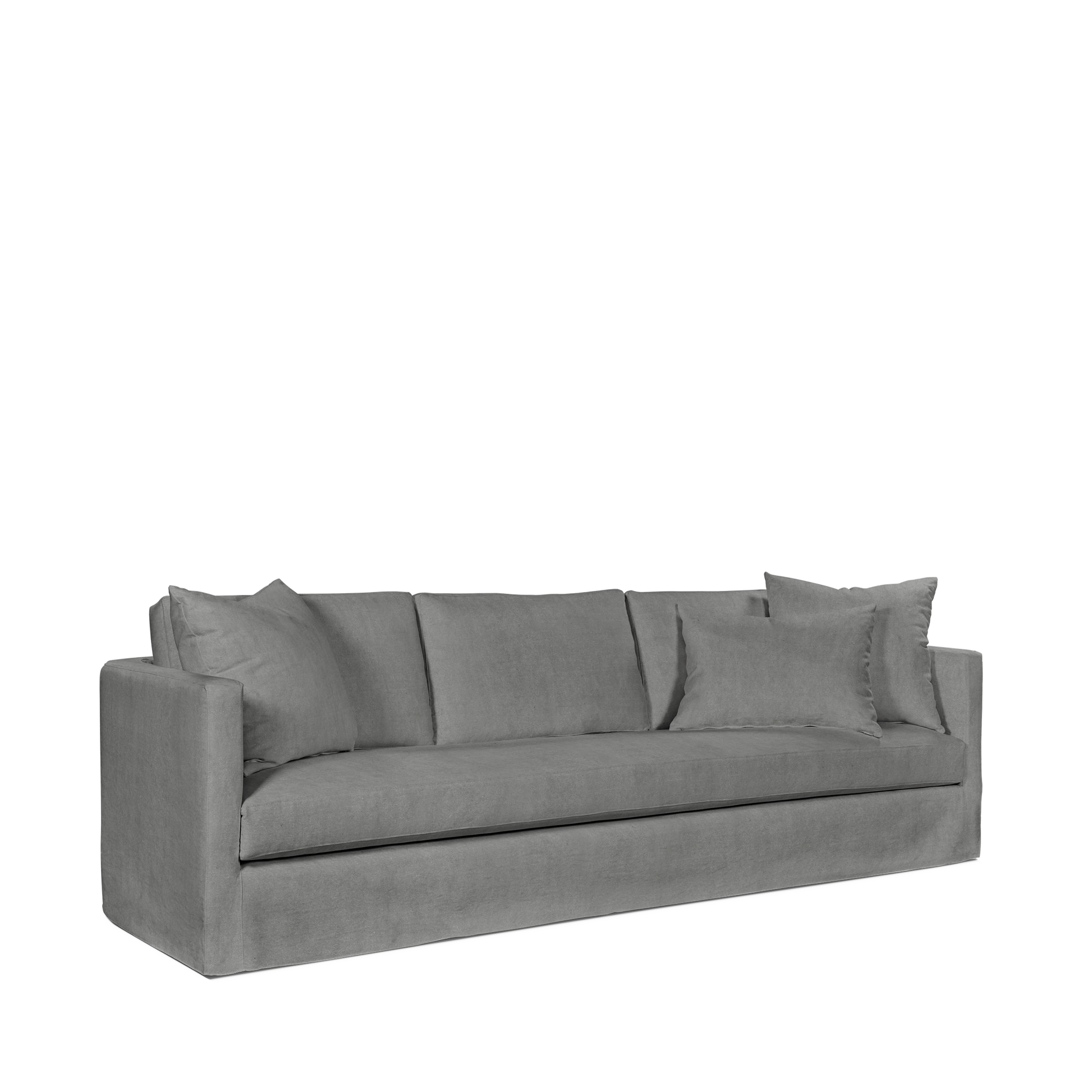 NIDO 4-seater sofa with grey textile 