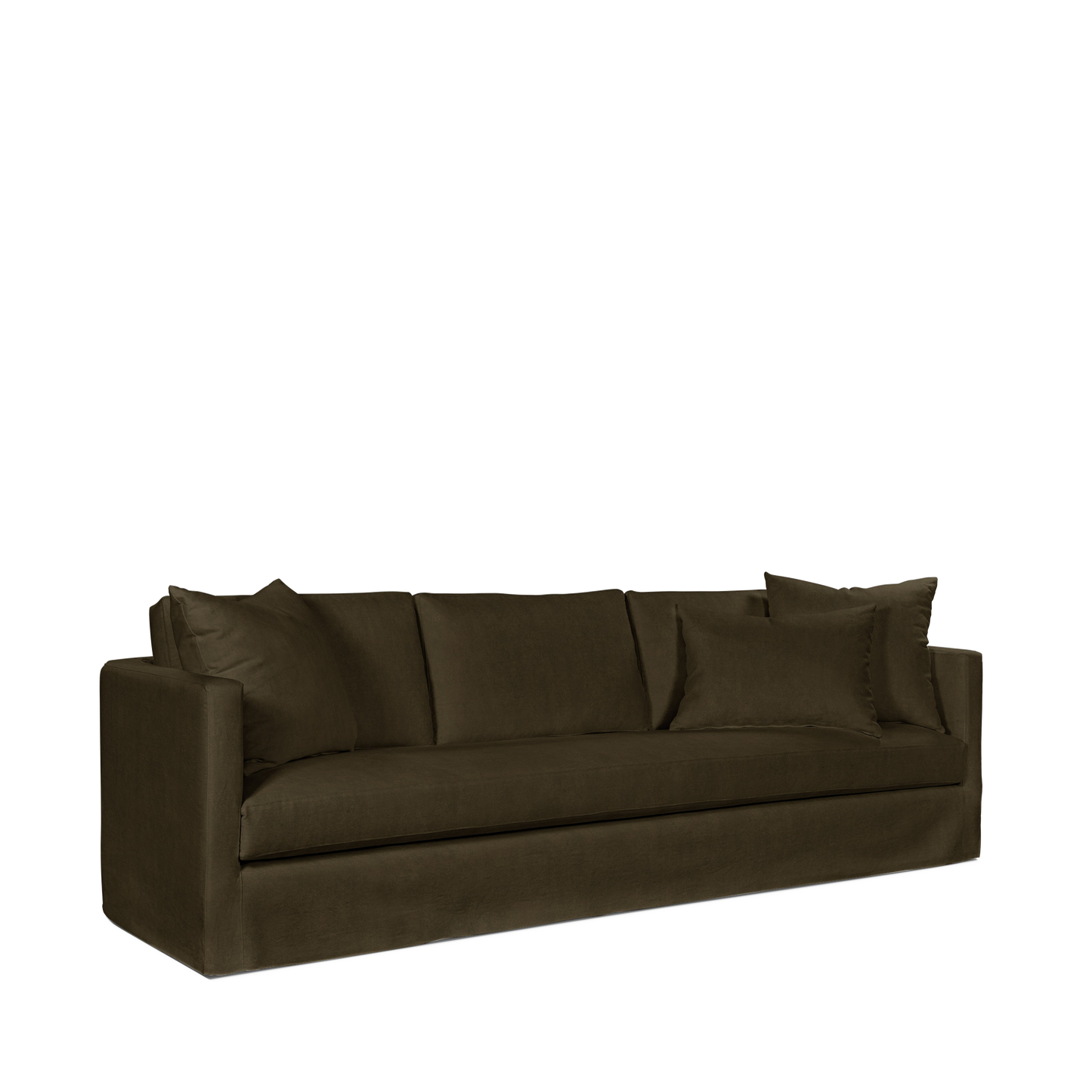 NIDO 4-seater sofa with dark brown textile 