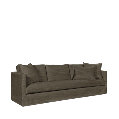 NIDO 4-seater sofa with brown textile 