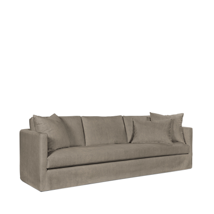 NIDO 4-seater sofa with suede brown textile 