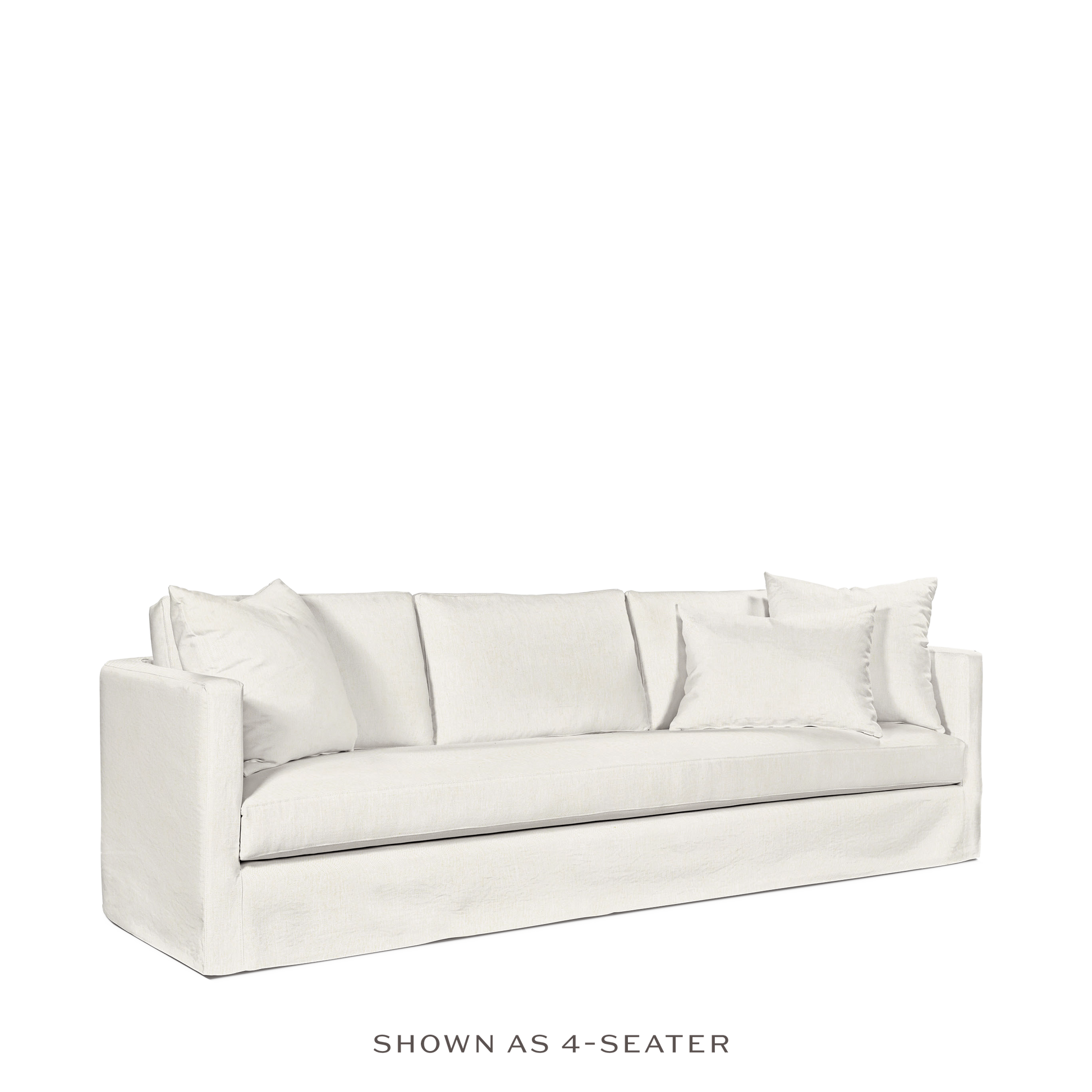 NIDO 3,5-seater sofa with bolt white textile 