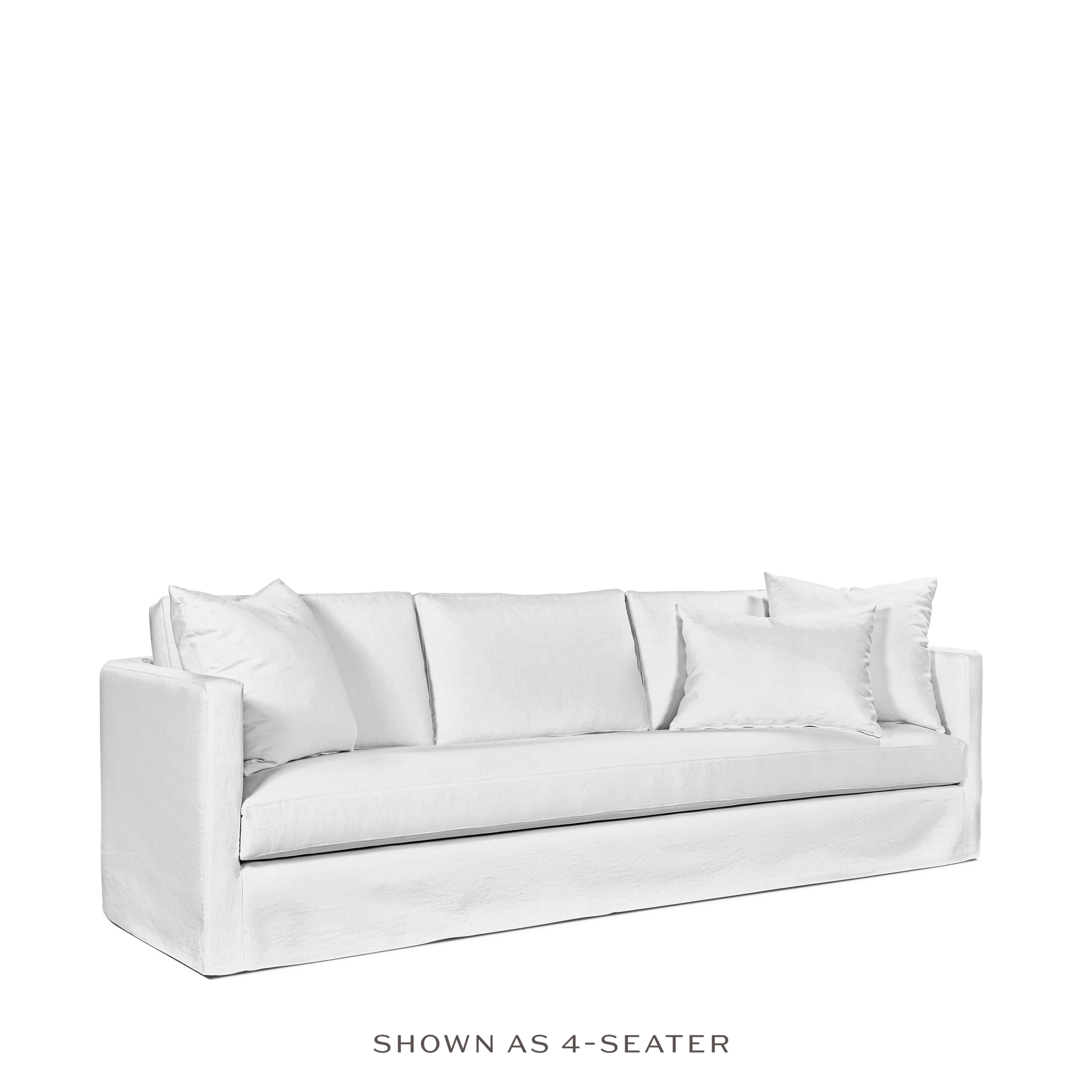 NIDO 3,5-seater sofa with linara white textile 