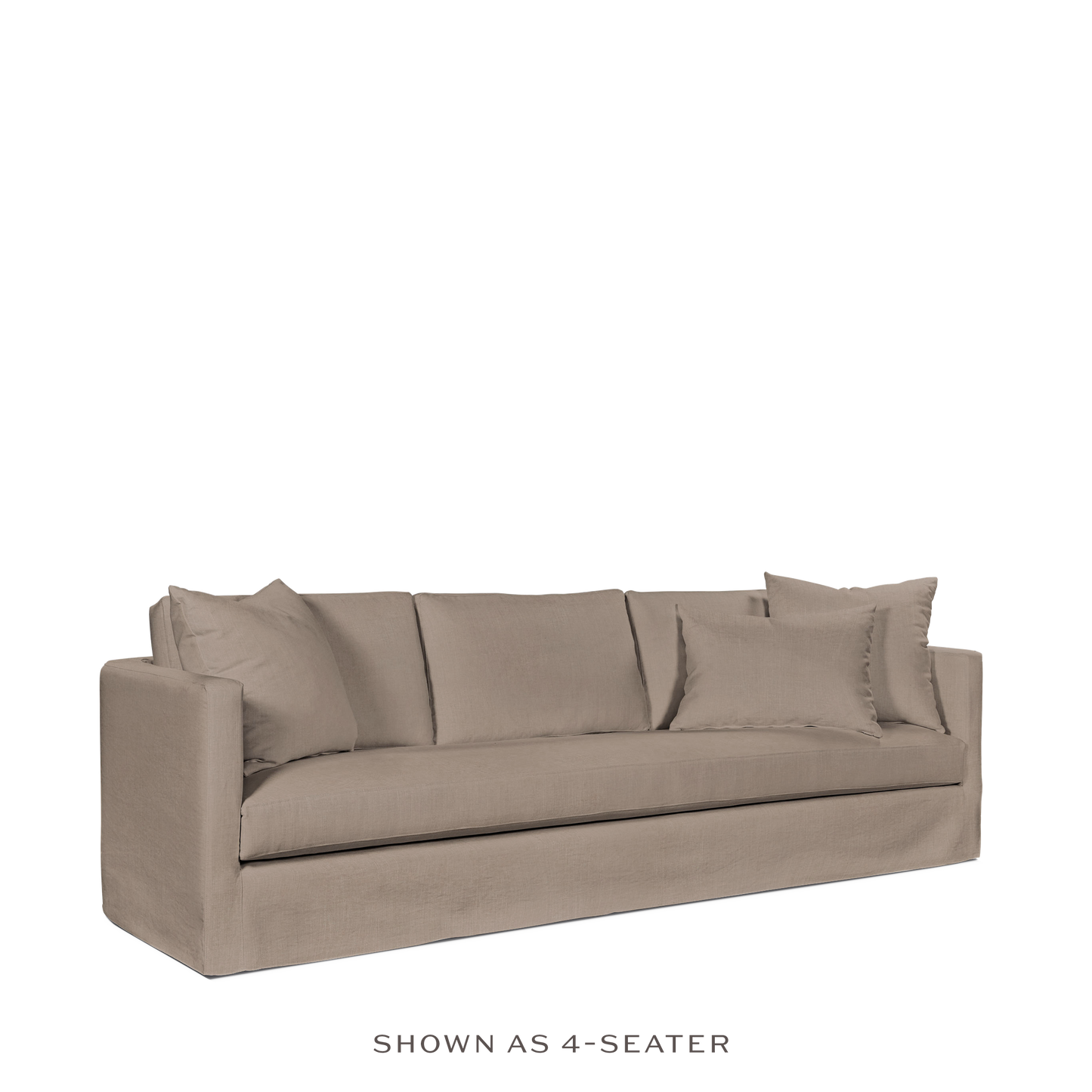 NIDO 3,5-seater sofa light brown textile 