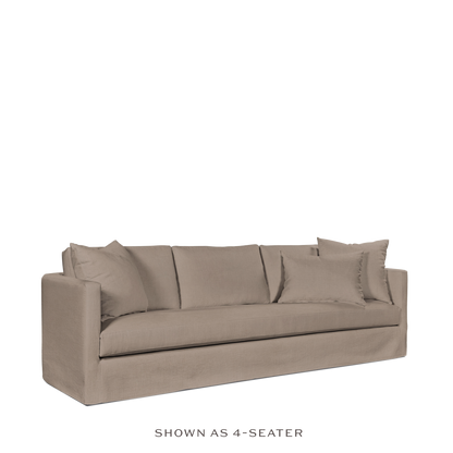 NIDO 3,5-seater sofa light brown textile 