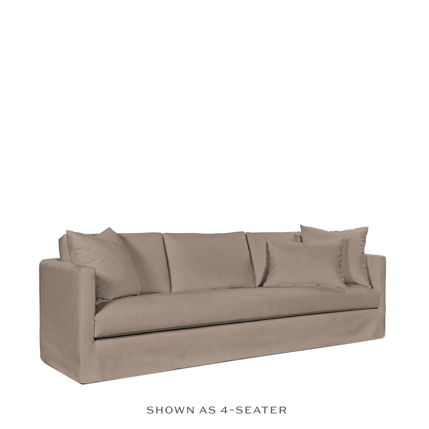 NIDO 2,5-seater sofa with light brown textile 
