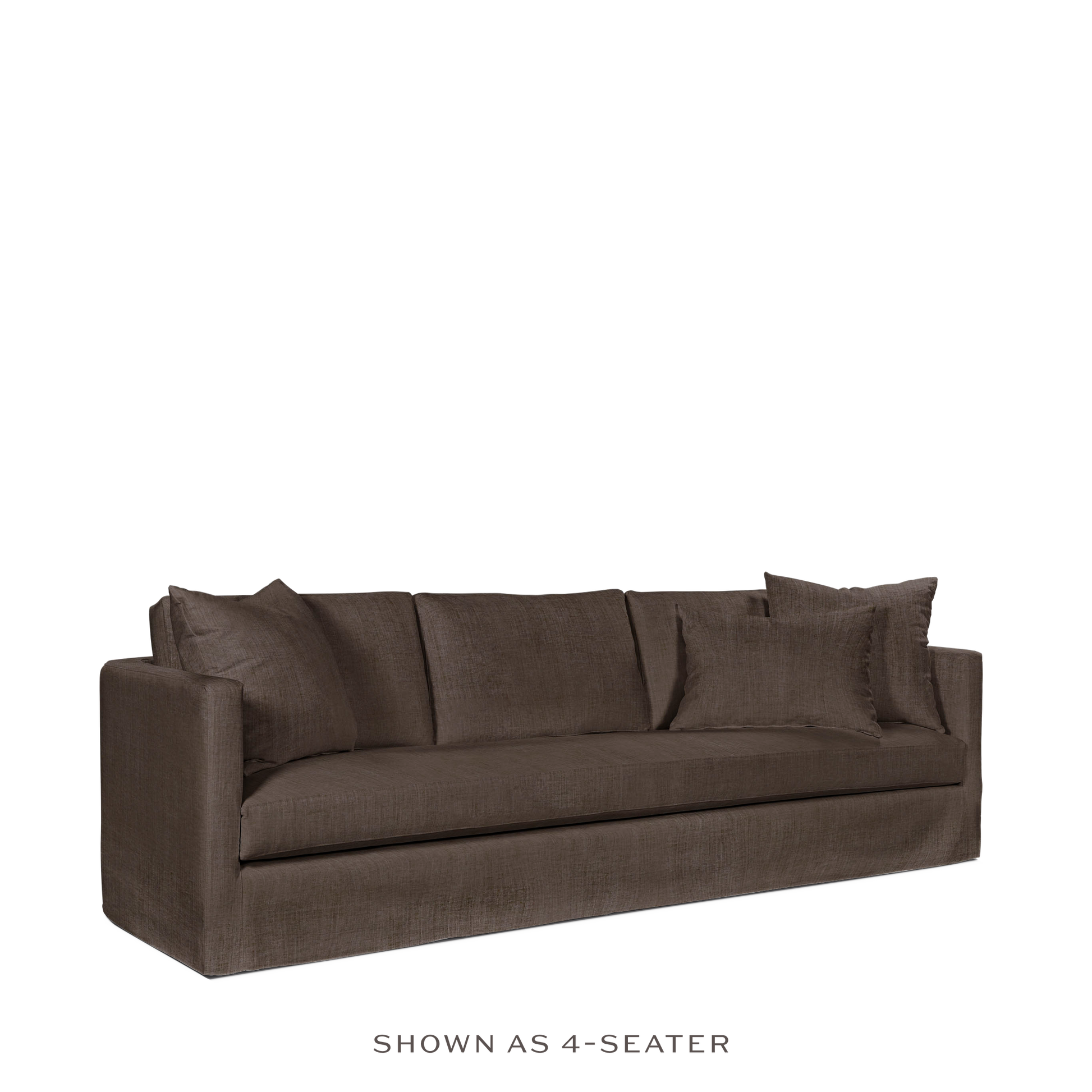NIDO 3-seater sofa with warm grey textile 