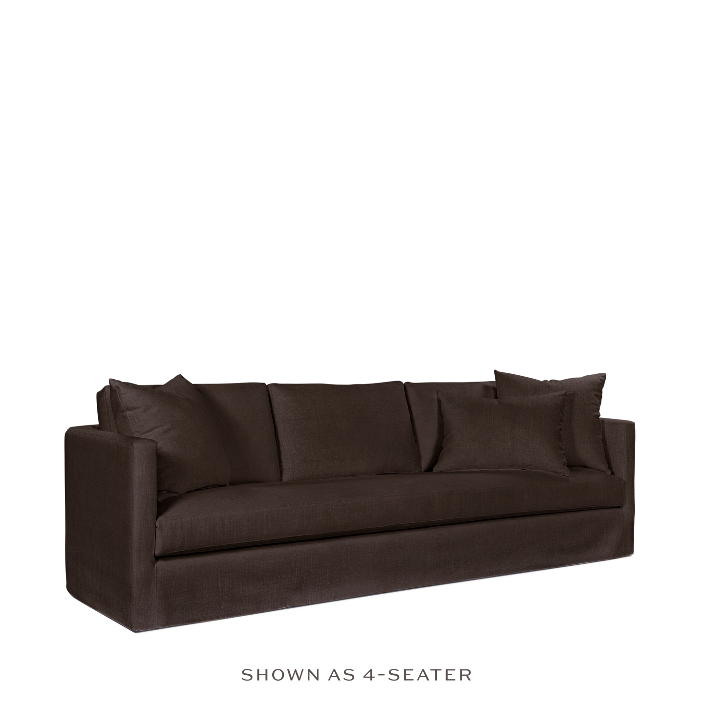 NIDO 3-seater sofa with linara brown textile 