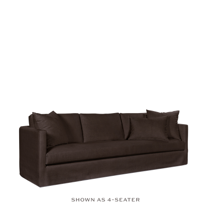NIDO 3,5-seater sofa with linara brown textile 