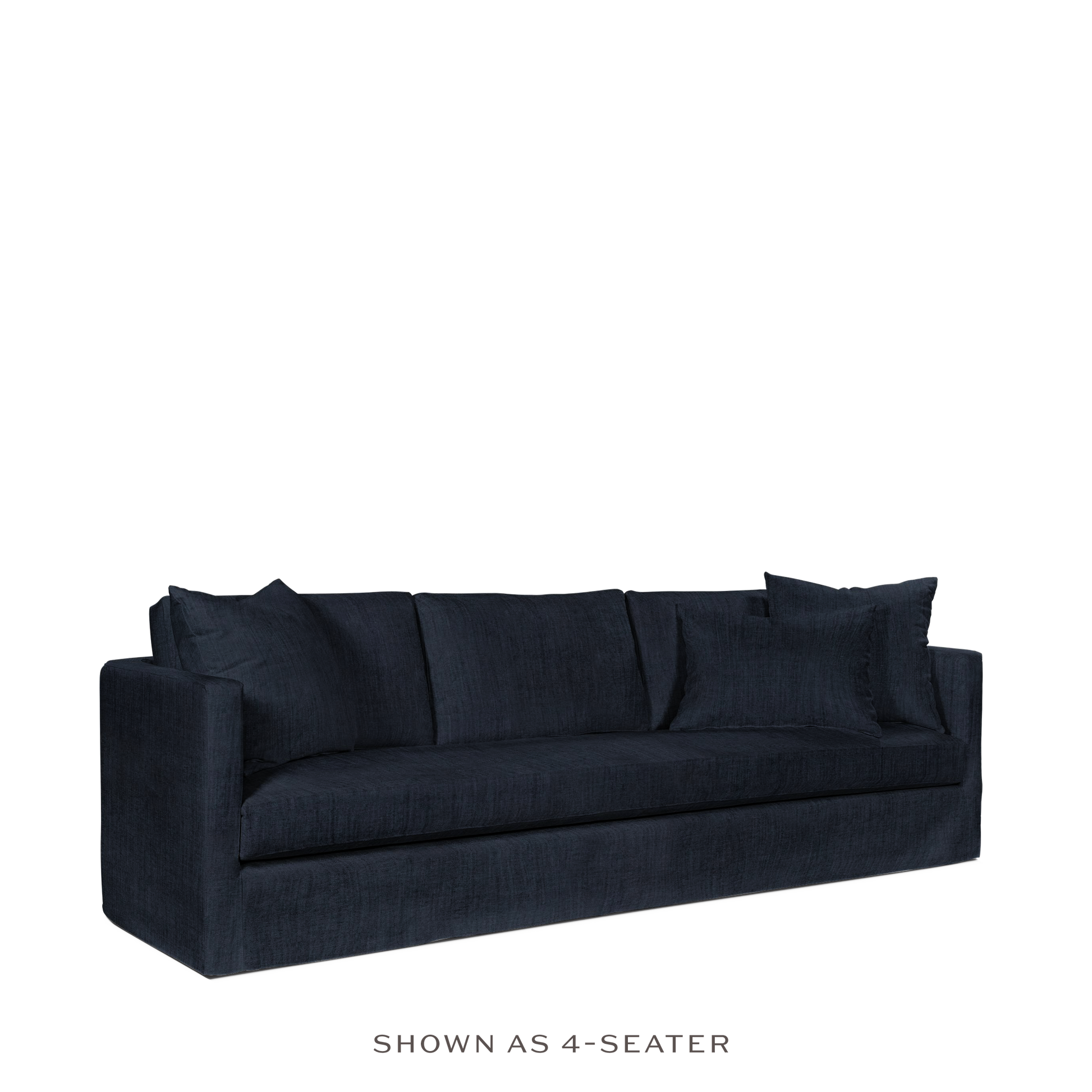 NIDO 3,5-seater sofa with dark blue textile 