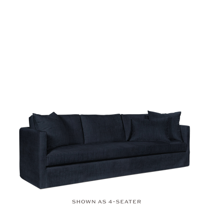 NIDO 3,5-seater sofa with dark blue textile 