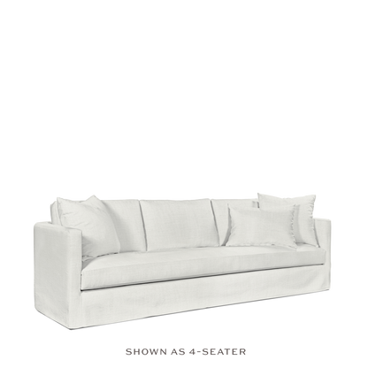 NIDO 3,5-seater sofa with Rocco white textile 