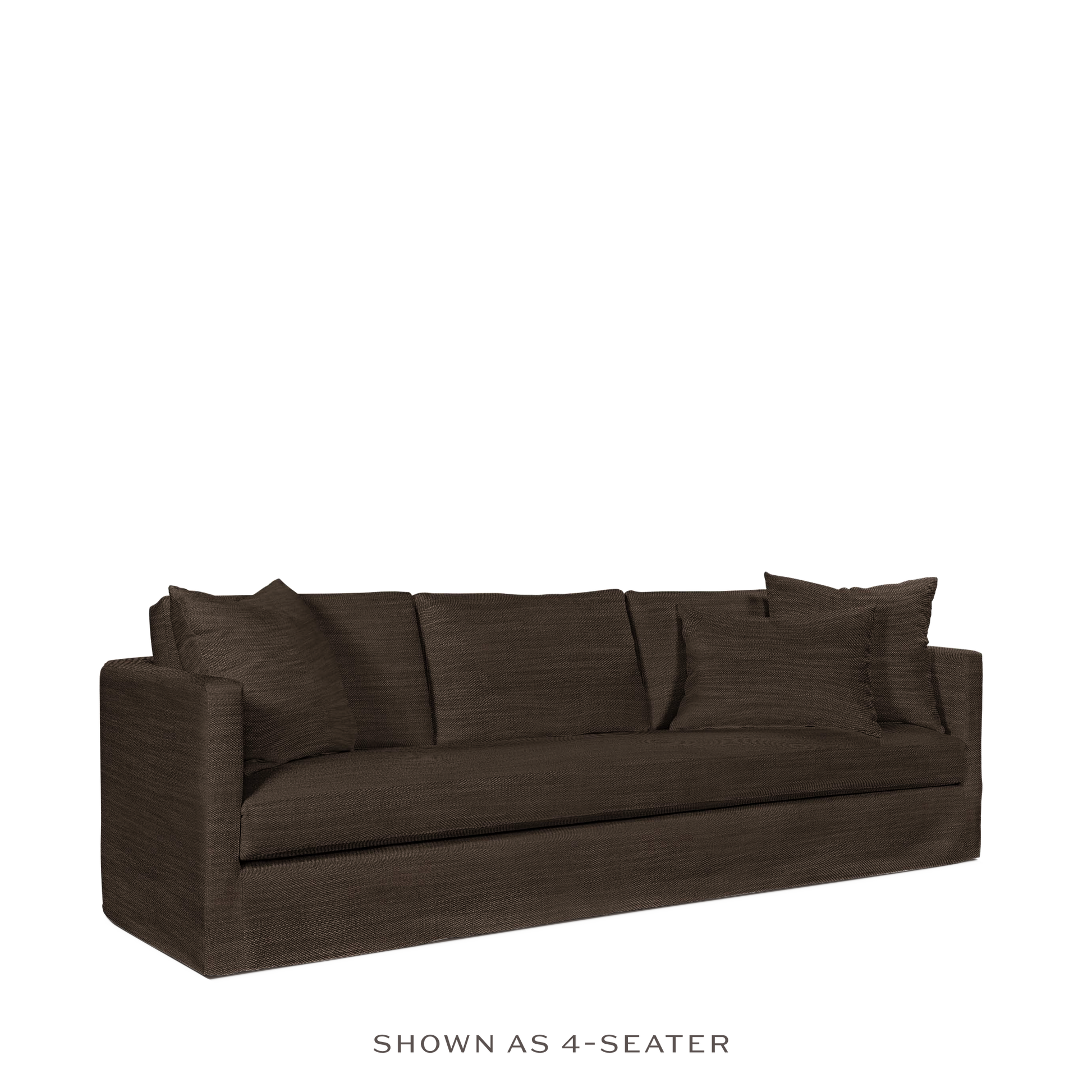 NIDO 3-seater sofa with brown textile 