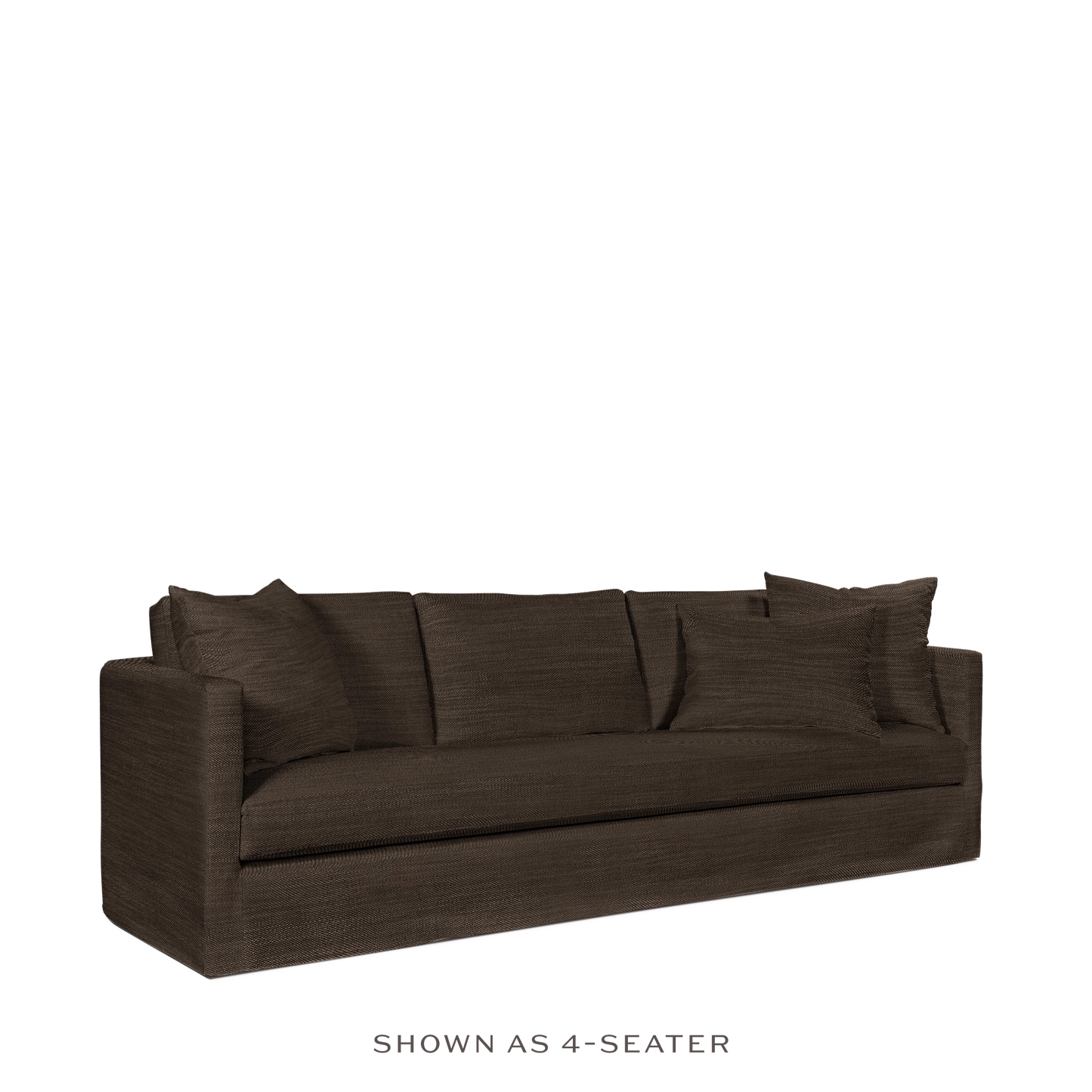 NIDO 3,5-seater sofa with brown textile 