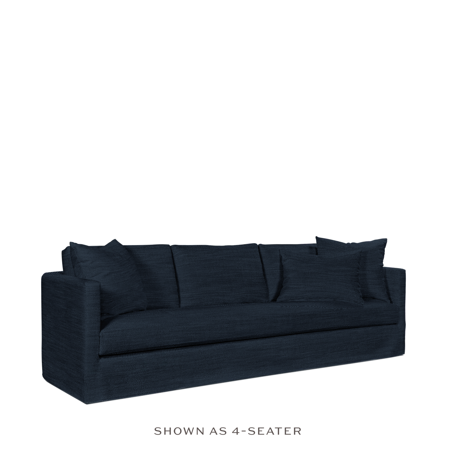 NIDO 3-seater sofa with rocco dark blue textile 