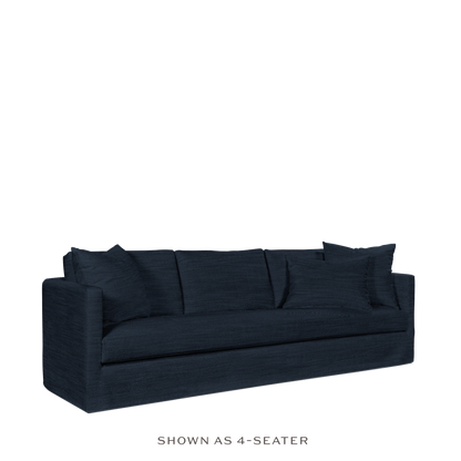 NIDO 3,5-seater sofa with Rocco dark blue textile 