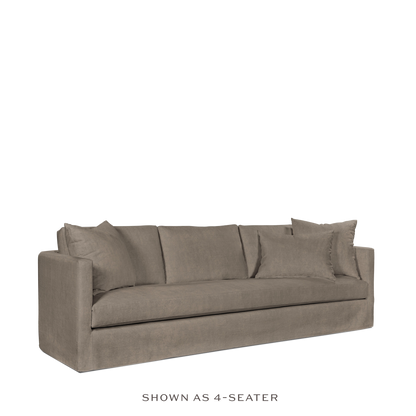 NIDO 3-seater sofa with suede grey textile 