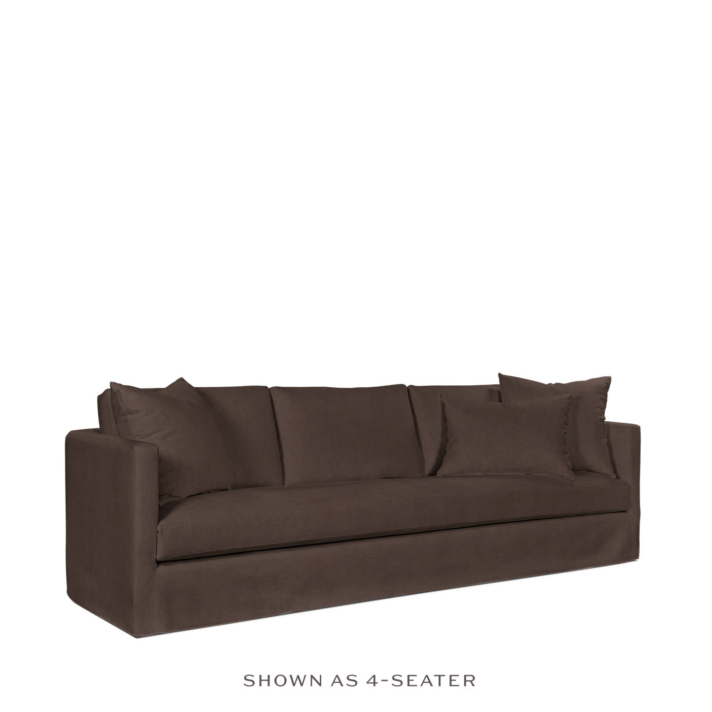 NIDO 2,5-seater sofa with brown textile 