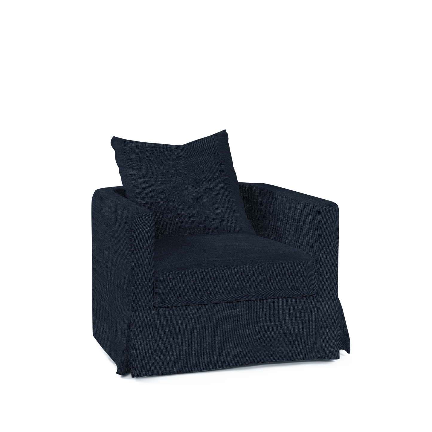 NIDO ARMCHAIR with rocco dark blue textile 