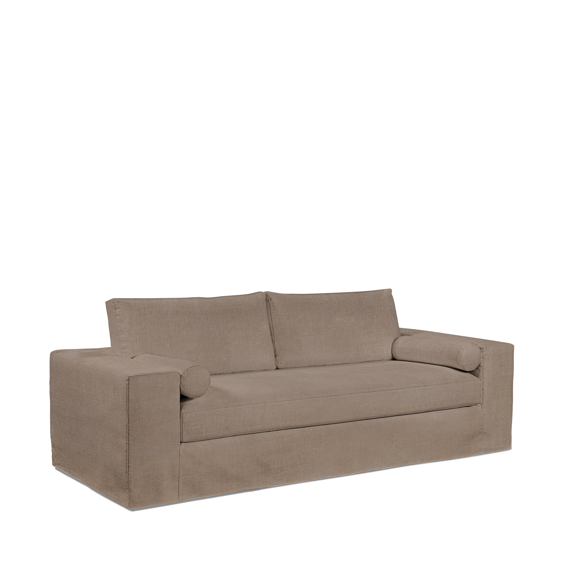 NOMERI 2,5-seater sofa with light brown textile 
