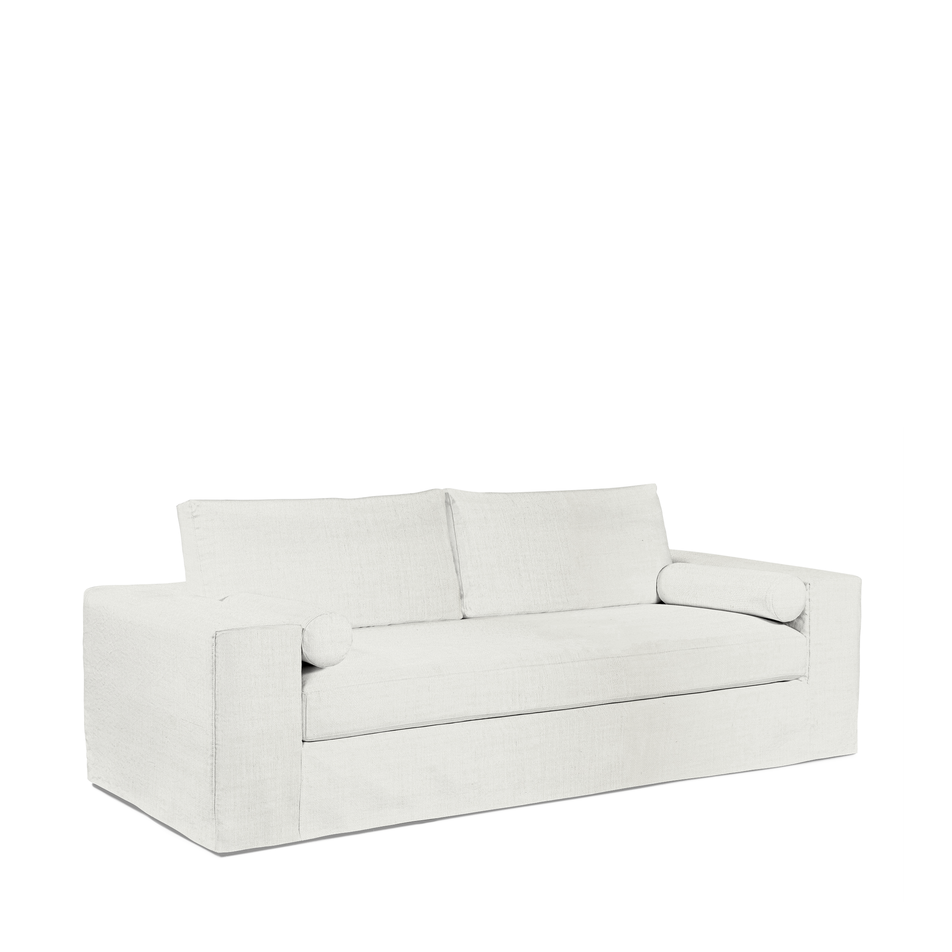 NOMERI 2,5-seater sofa with Rocco white textile 