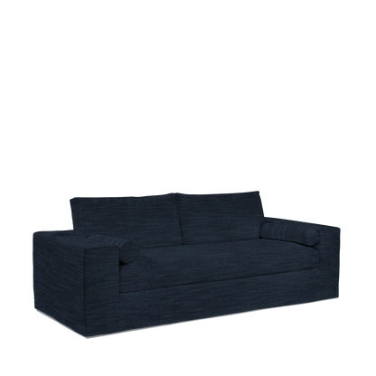 NOMERI 2,5-seater sofa with Rocco dark blue textile 