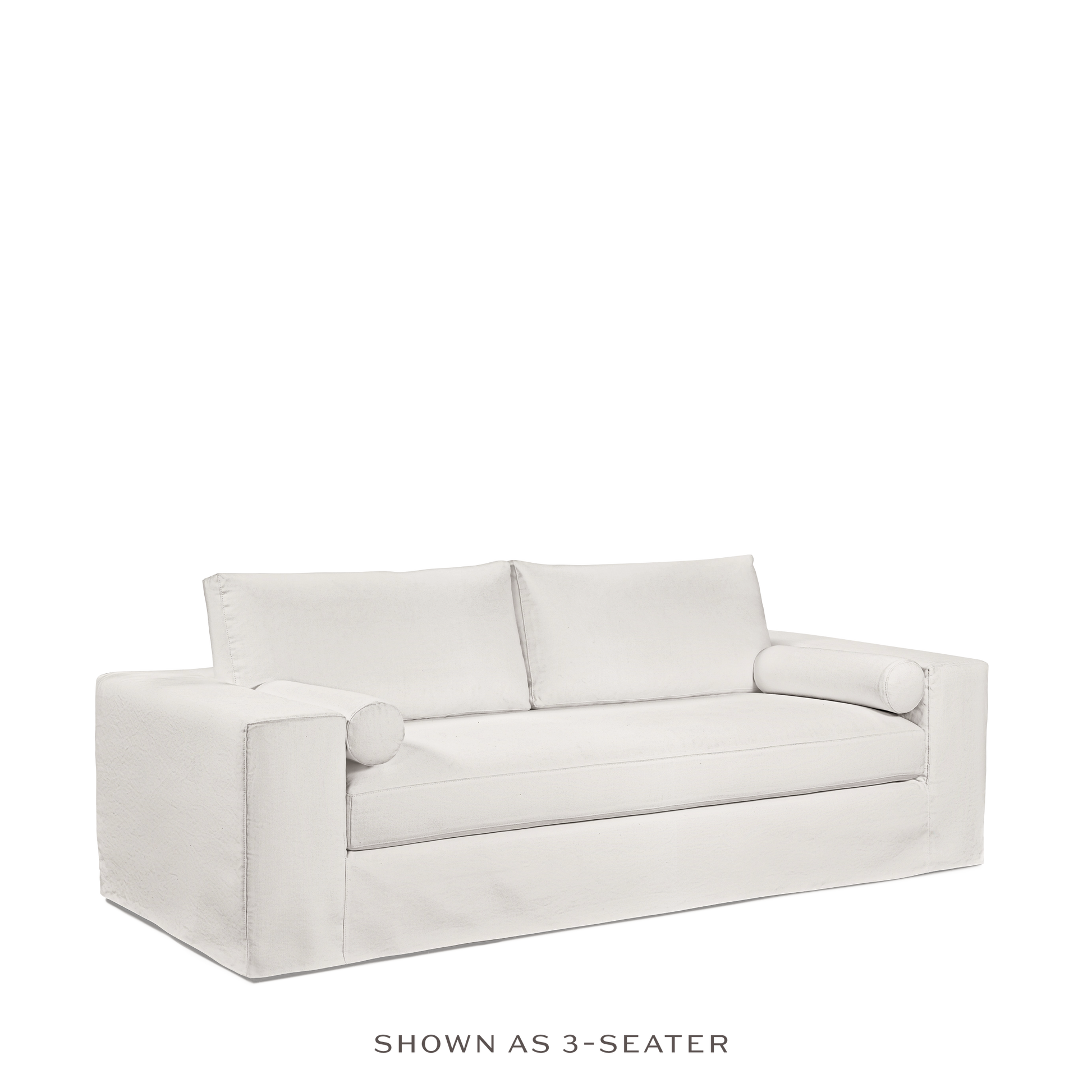 NOMERI 3-seater sofa with bolt white textile 