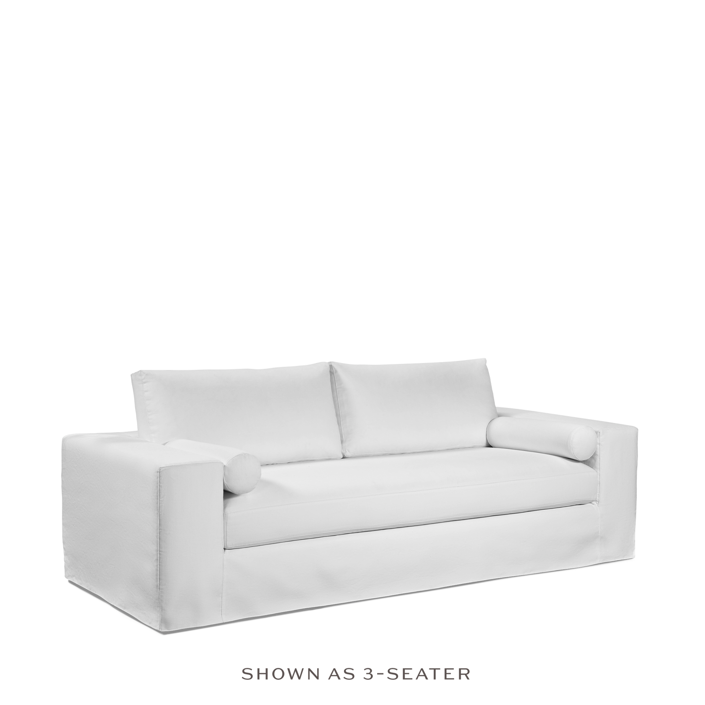 NOMERI 2-seater sofa with linara white textile 